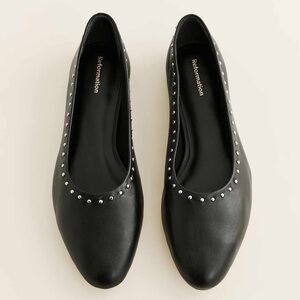 Reformation Maren Ballet Flat Black - Size 8.5